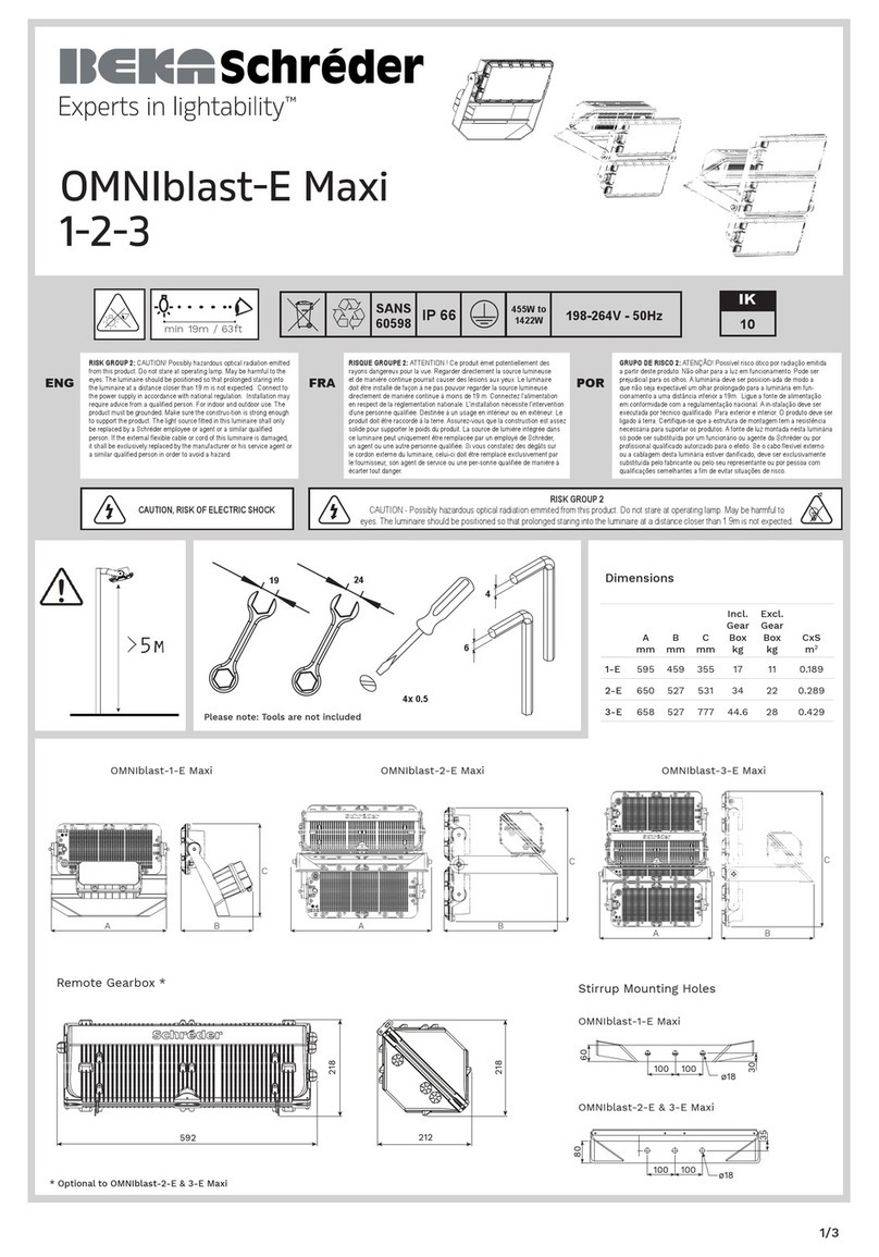 BEKA Schreder OMNIblast-E Maxi Series installation instructions