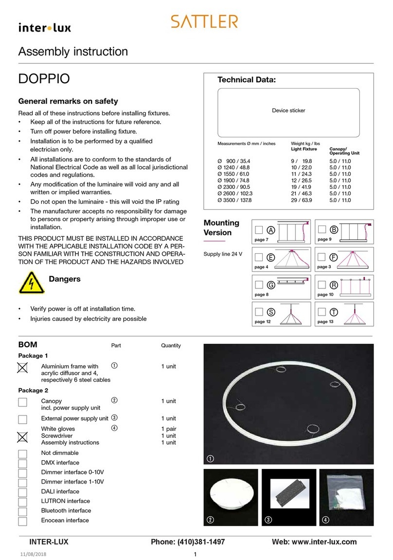Inter-lux SATTLER Assembly instruction