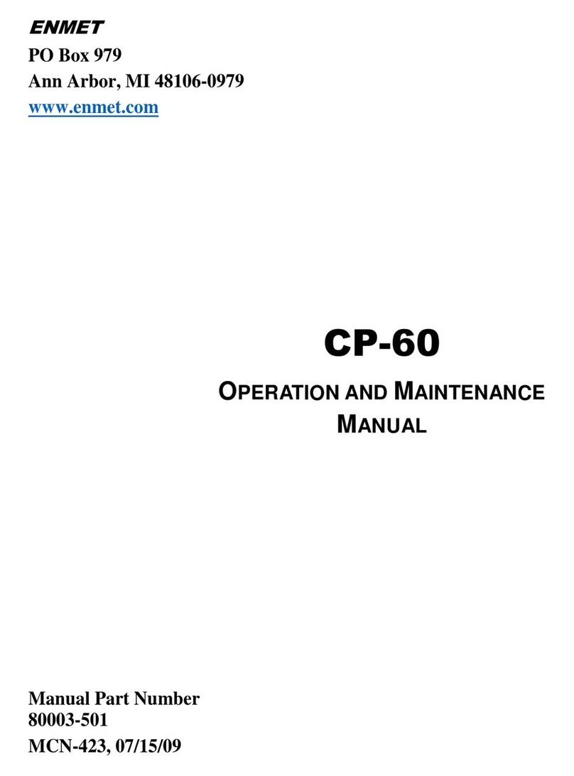 ENMET CP-60 Operation and maintenance manual