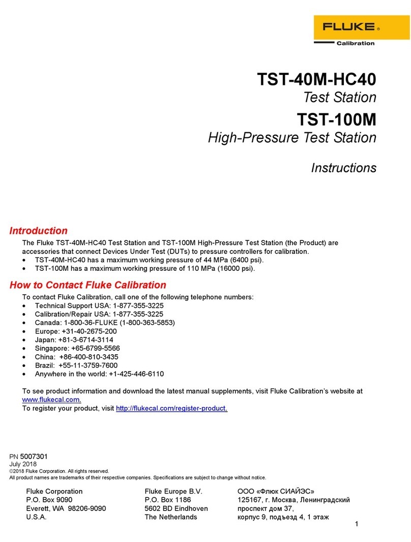 Fluke Calibration TST-40M-HC40 User manual