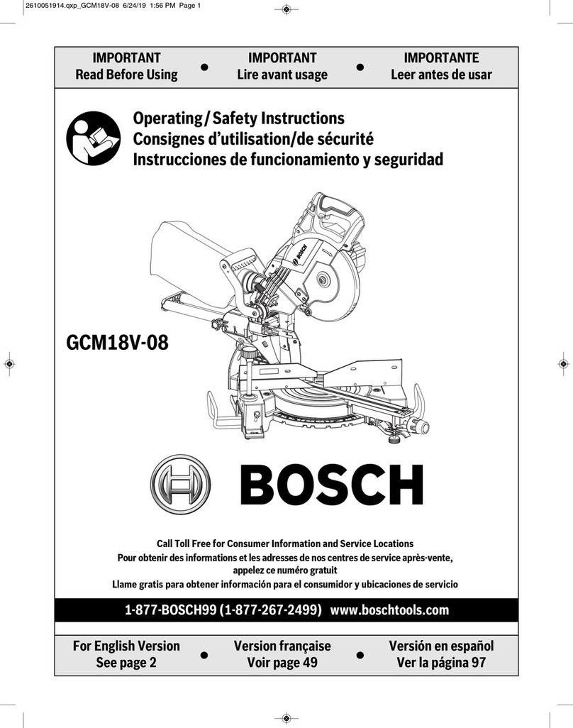 Bosch GCM18V-08 Assembly instructions