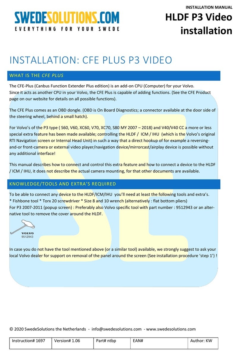SwedeSolutions CFE Plus installation manual