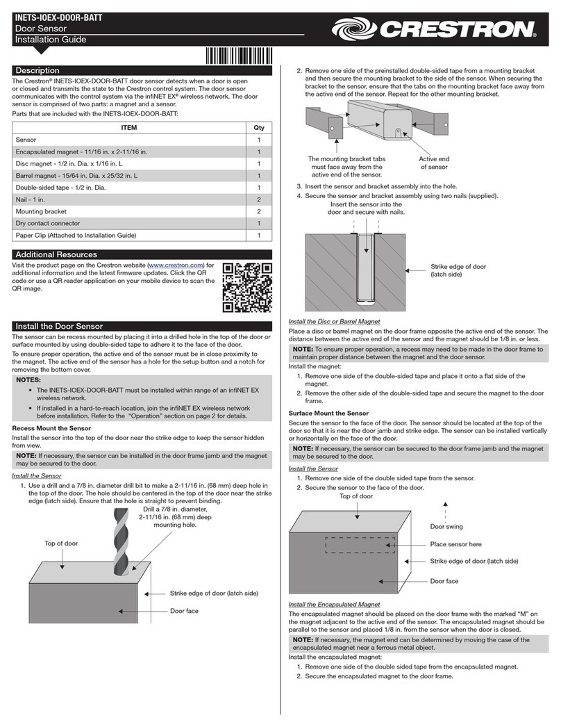 Crestron INETS-IOEX-DOOR-BATT installation guide