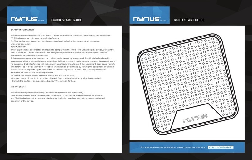 Nyrius WS54RX User manual