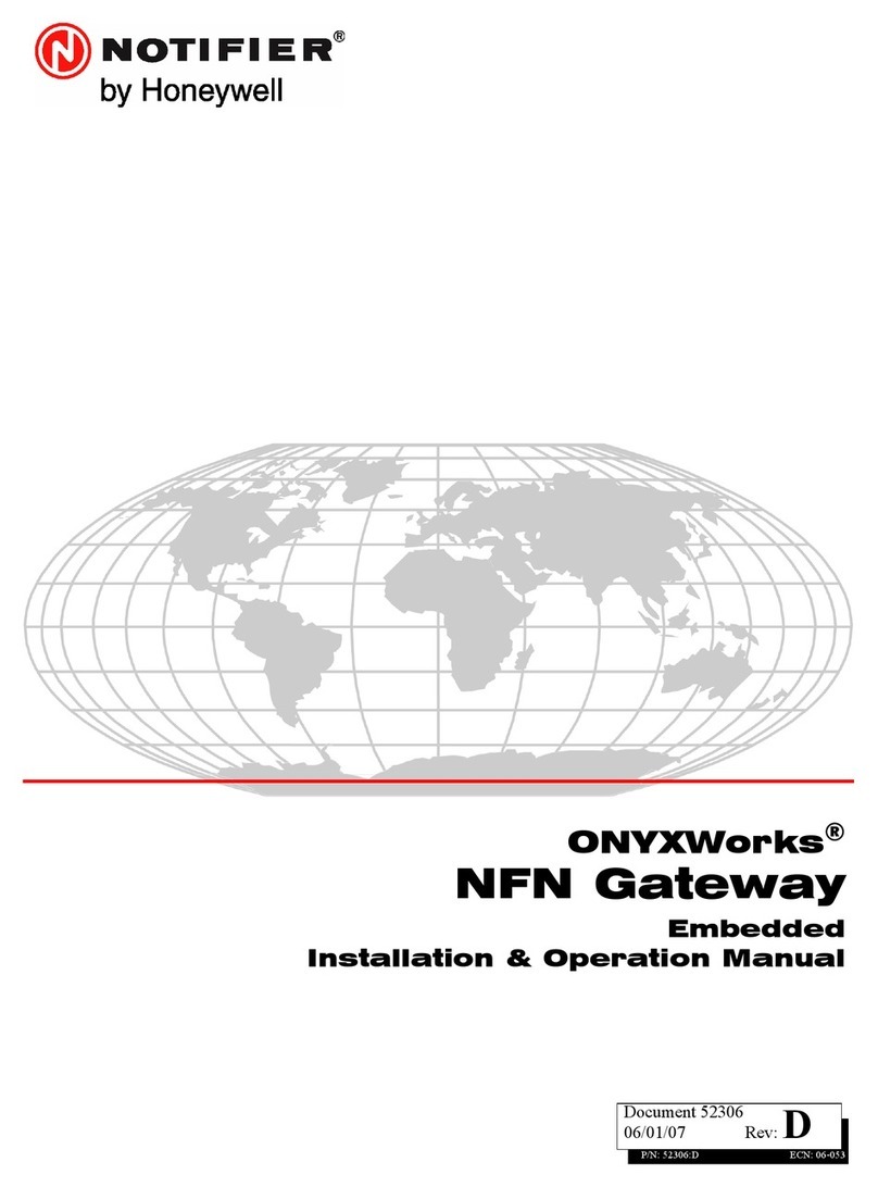 Honeywell NOTIFIER ONYXWorks NFN Gateway User manual
