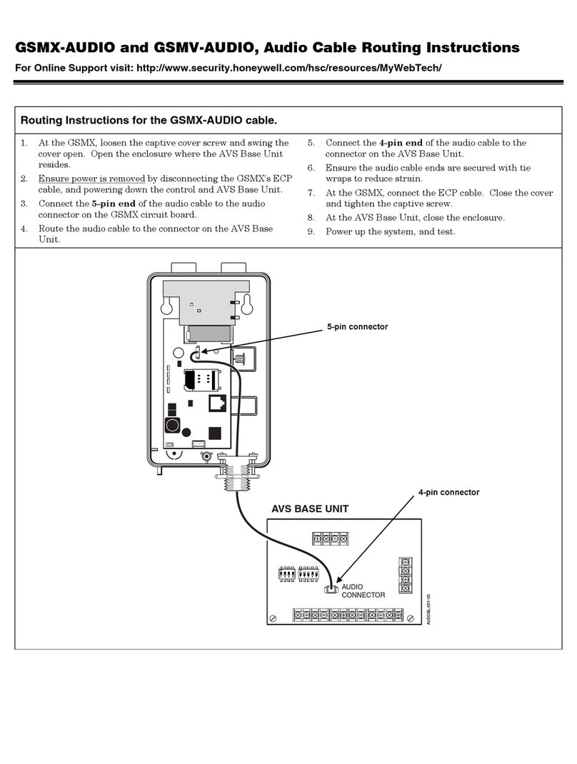 Honeywell GSMX-AUDIO User manual