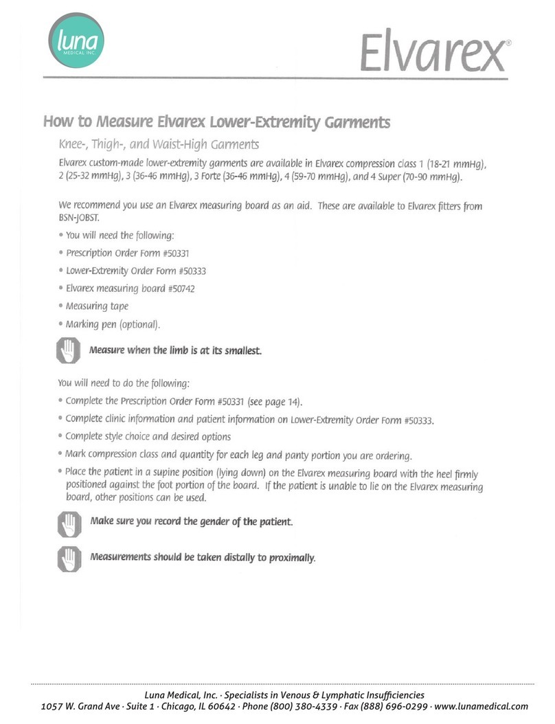 Luna Elvarex Measuring Instructions