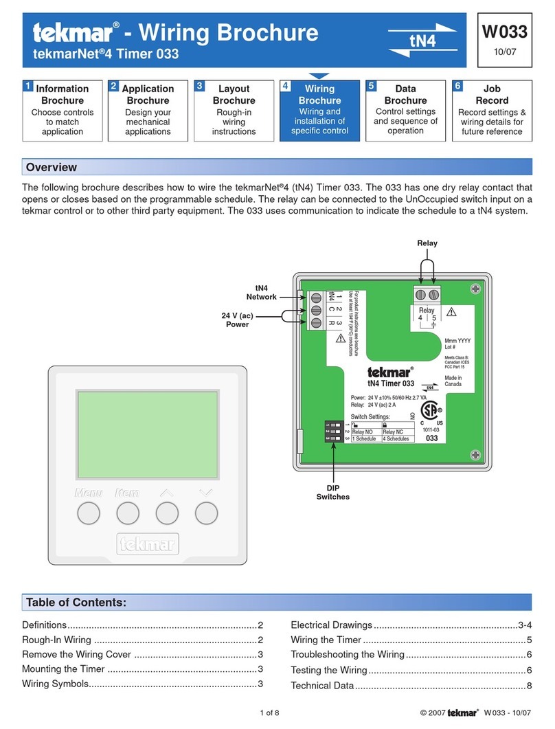 Tekmar TekmarNet 4 033 Wiring Brochure