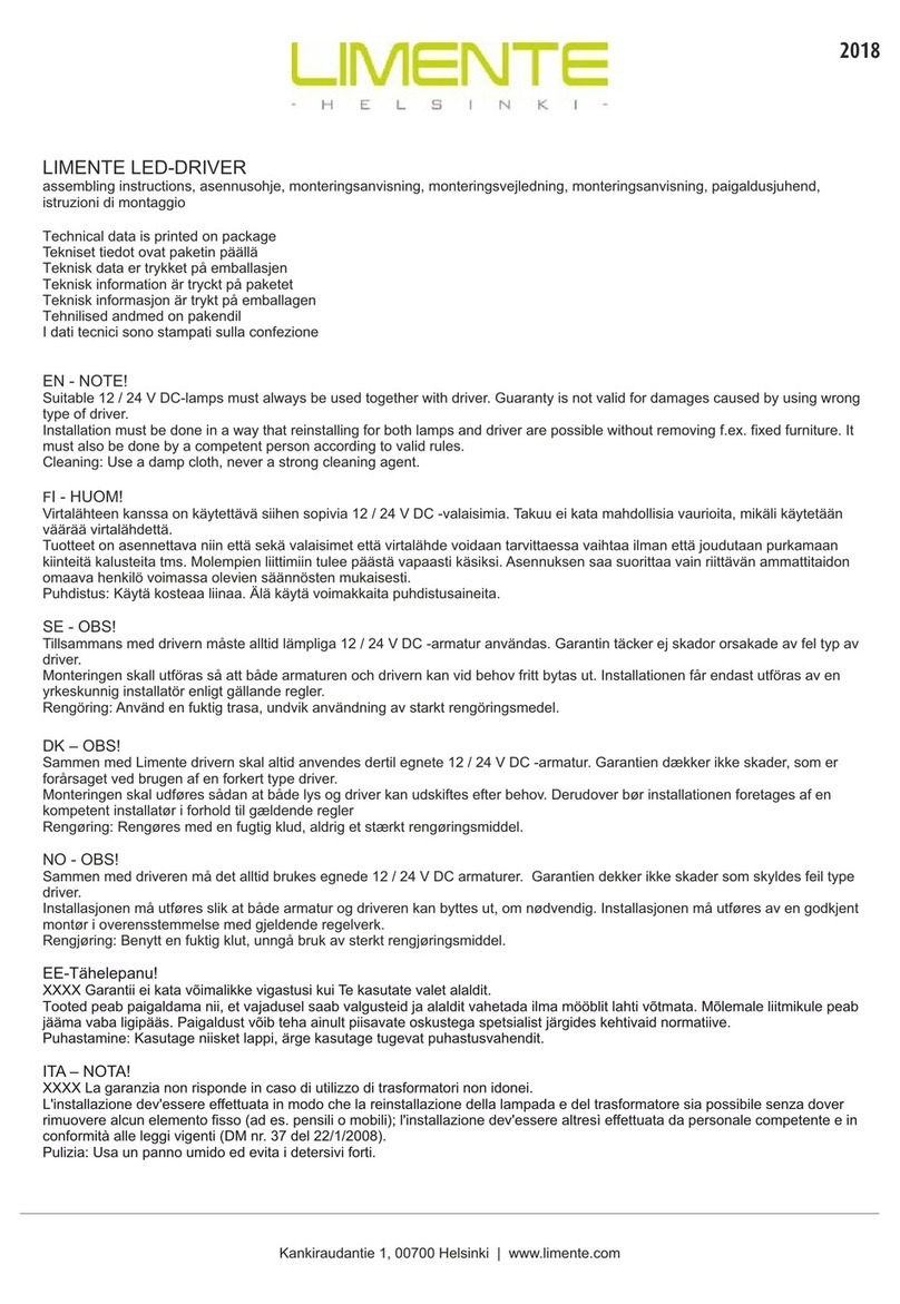 Limente Led26015 quick guide