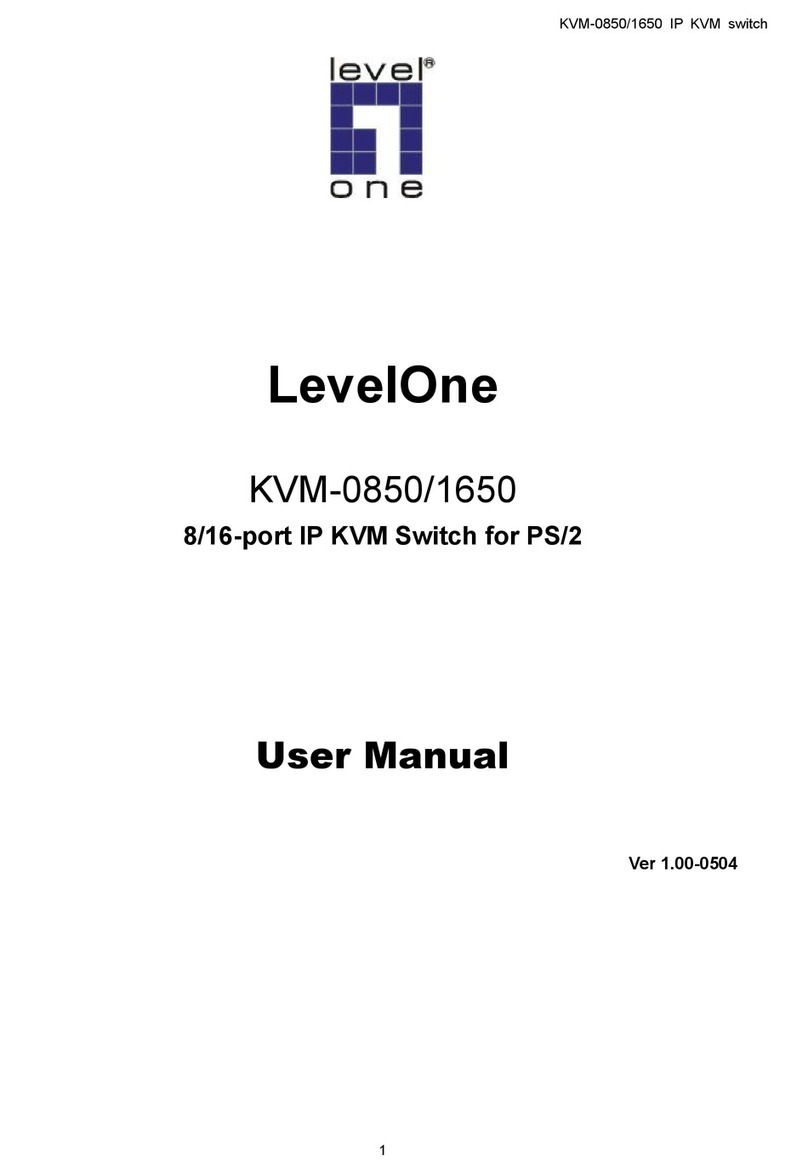 LevelOne ViewCon KVM-0850 User manual LevelOne ViewCon KVM-0850 User manual