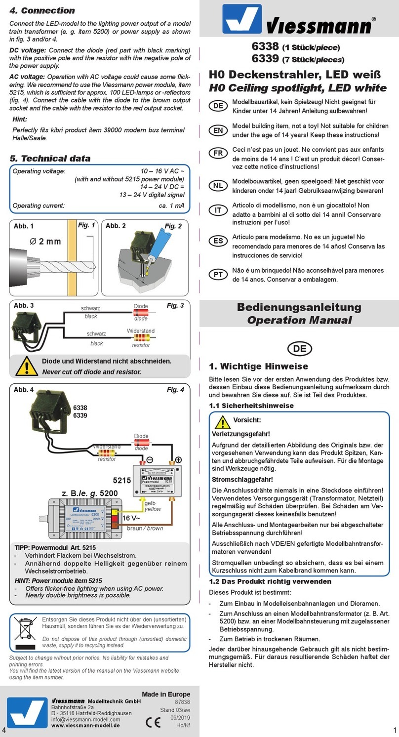 Viessmann H0 6338 Operation manual