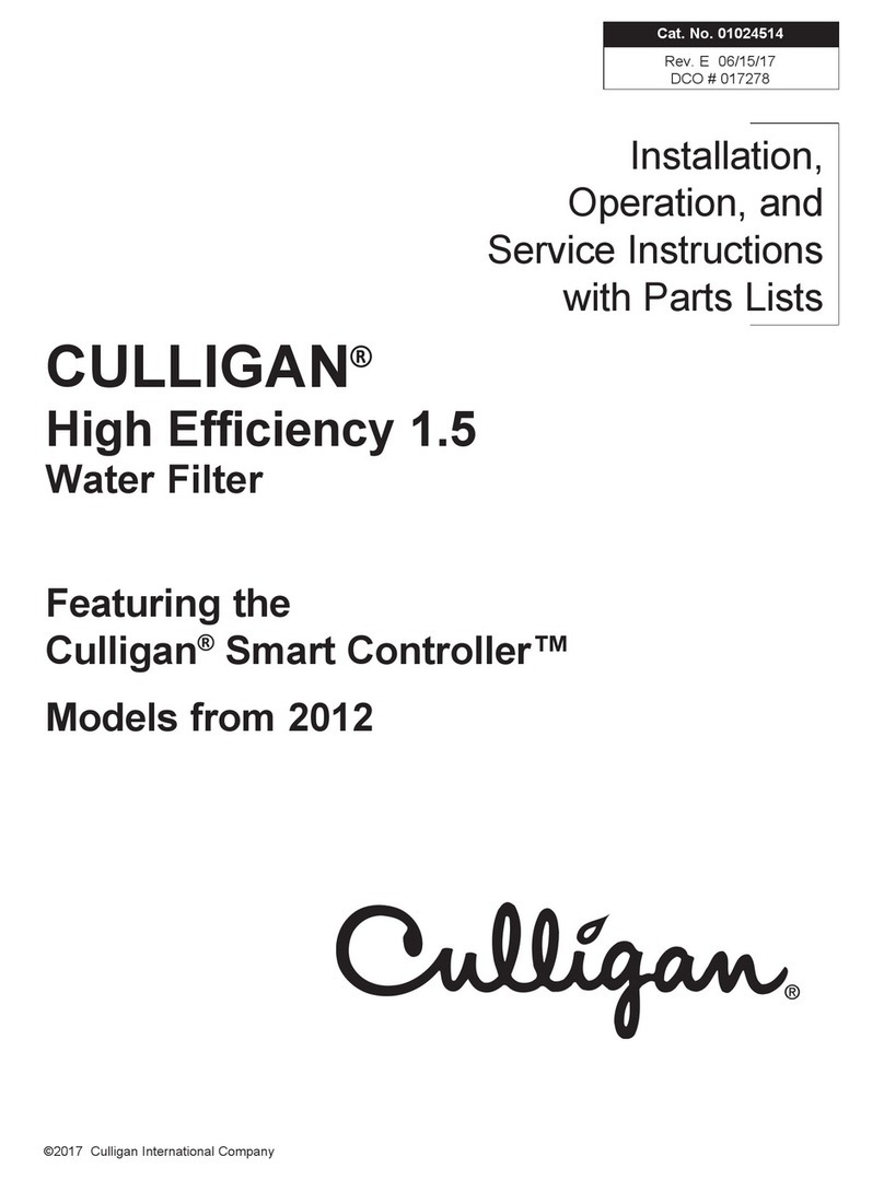 Culligan Smart Controller HE DF 12 Installation, Operation, and Service Instructions with Parts Lists