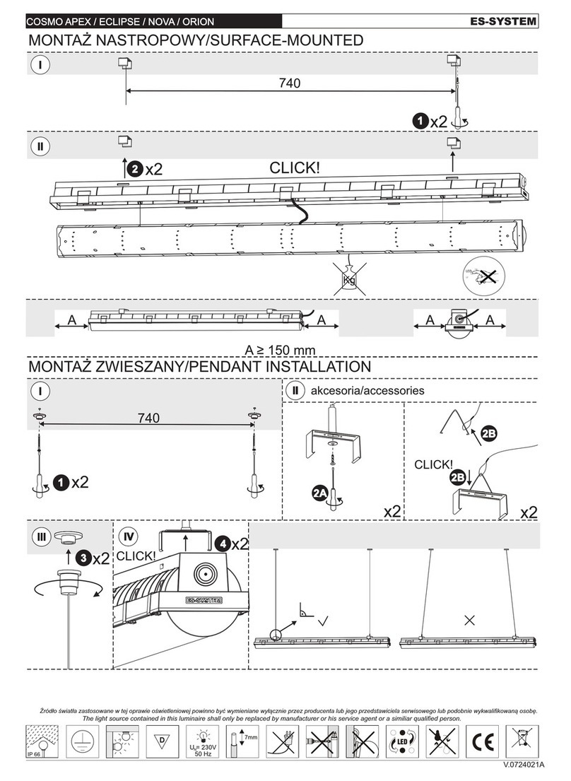 ES-System Cosmo APEX Series Mounting instructions