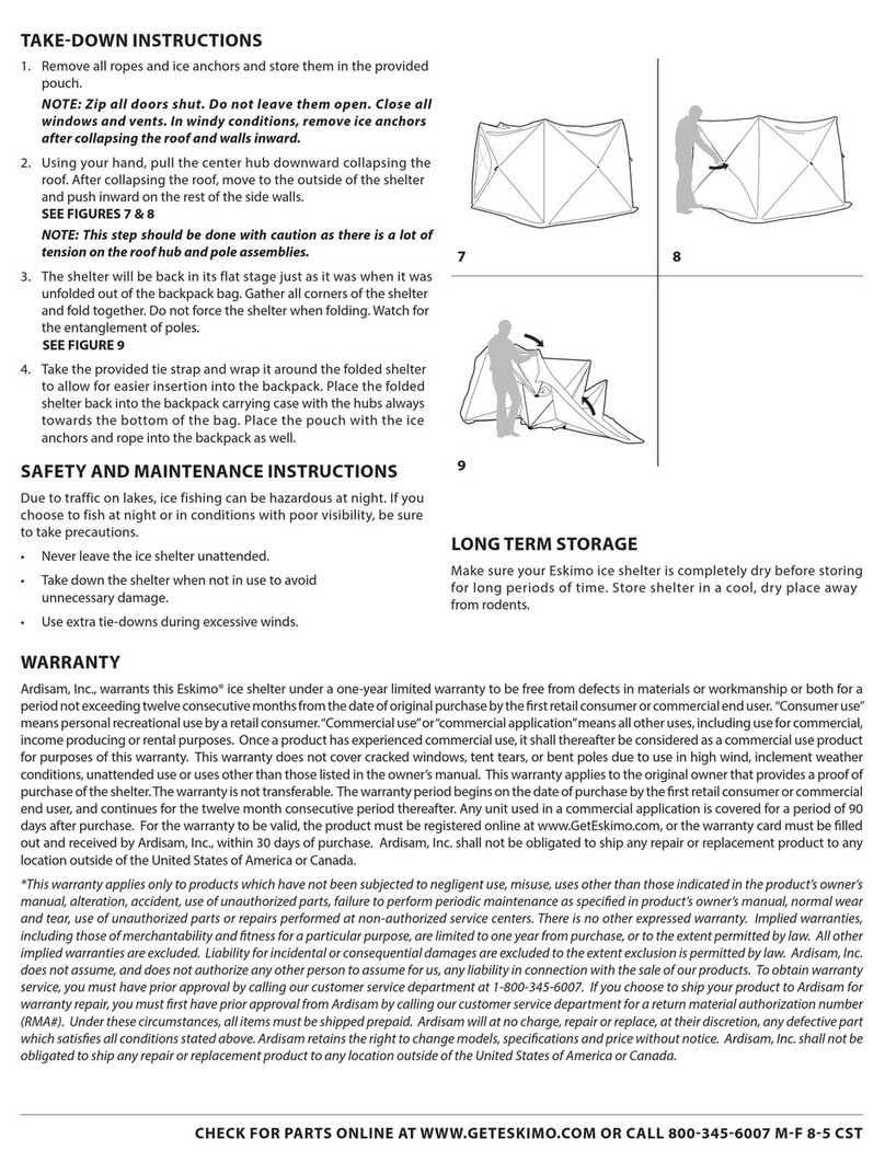 Eskimo FatFish 6120i Take-Down Instructions