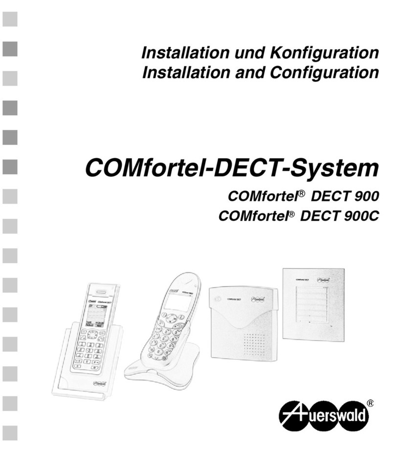 Auerswald COMfortel DECT 900 Installation and configuration