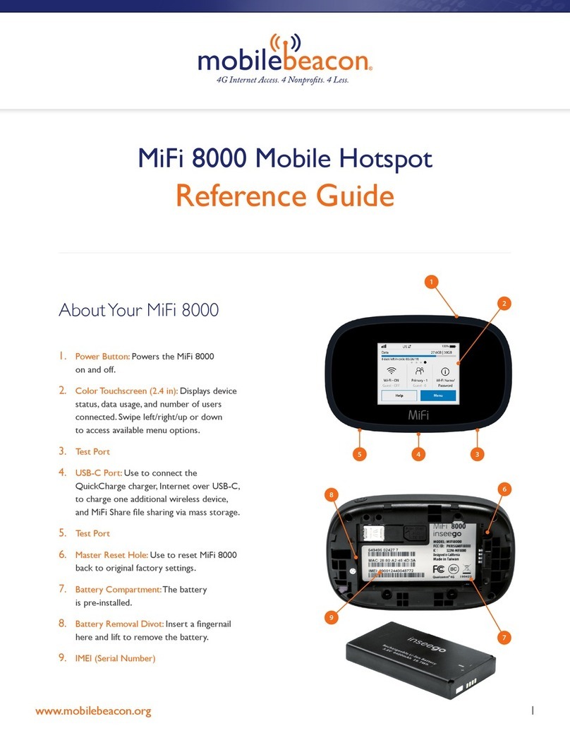 Global Telecom MiFi 8000 reference guide