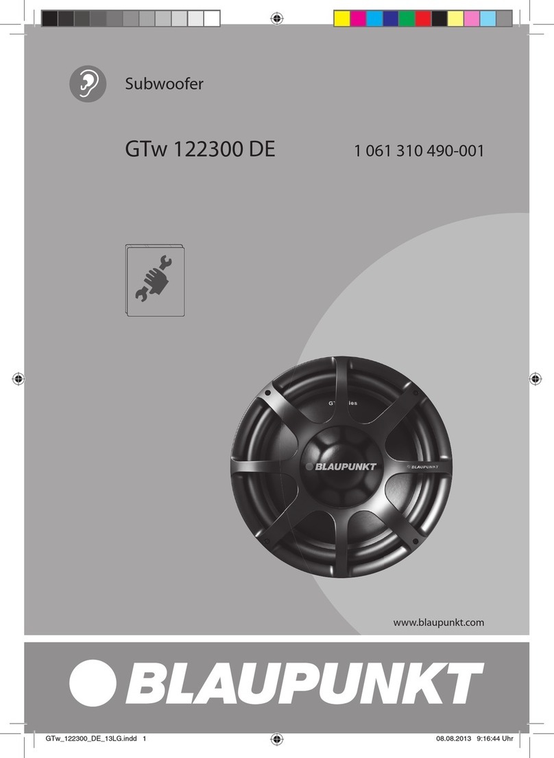 Blaupunkt GTw 122300 DE quick guide