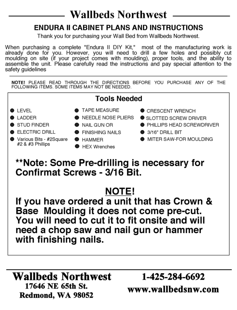 Wallbeds Northwest ENDURA II CABINET PLANS AND INSTRUCTIONS