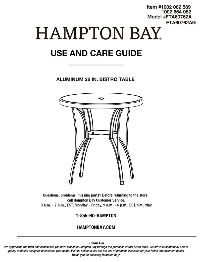 HAMPTON BAY FTA60762A Use and care guide