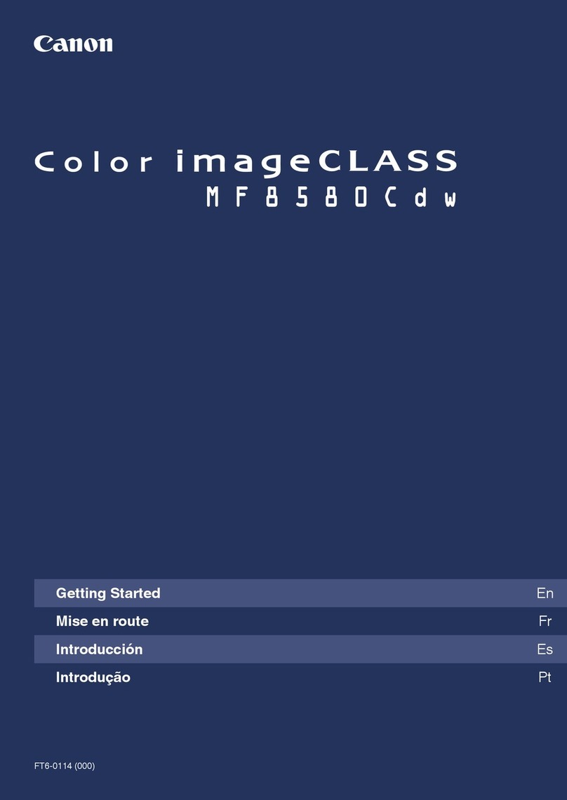 Canon Color imageCLASS MF8580Cdw User manual