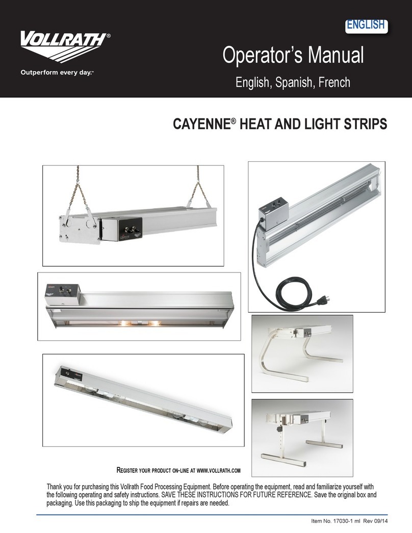 Vollrath Cayenne Series Operator's manual