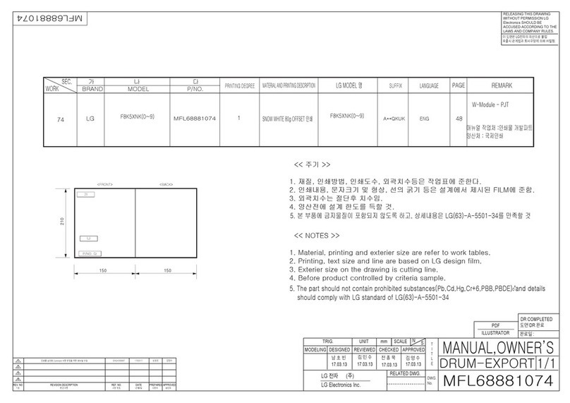 LG F8K5XN3 User manual
