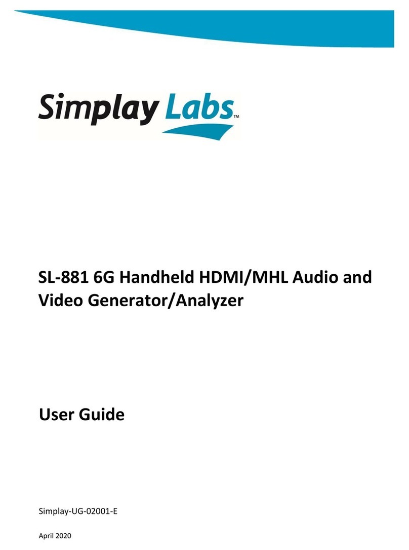 Simplay Labs SL-881 User manual