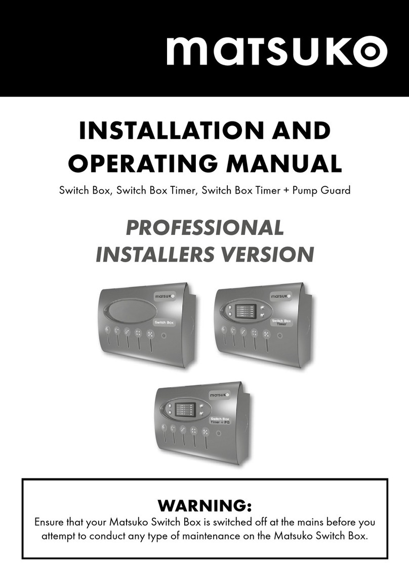 Matsuko Switch Box Installation and operating manual