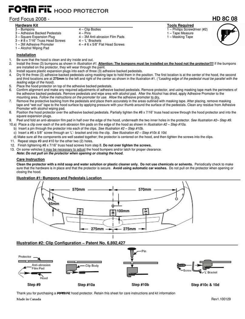 FormFit HD 8C 08 manual