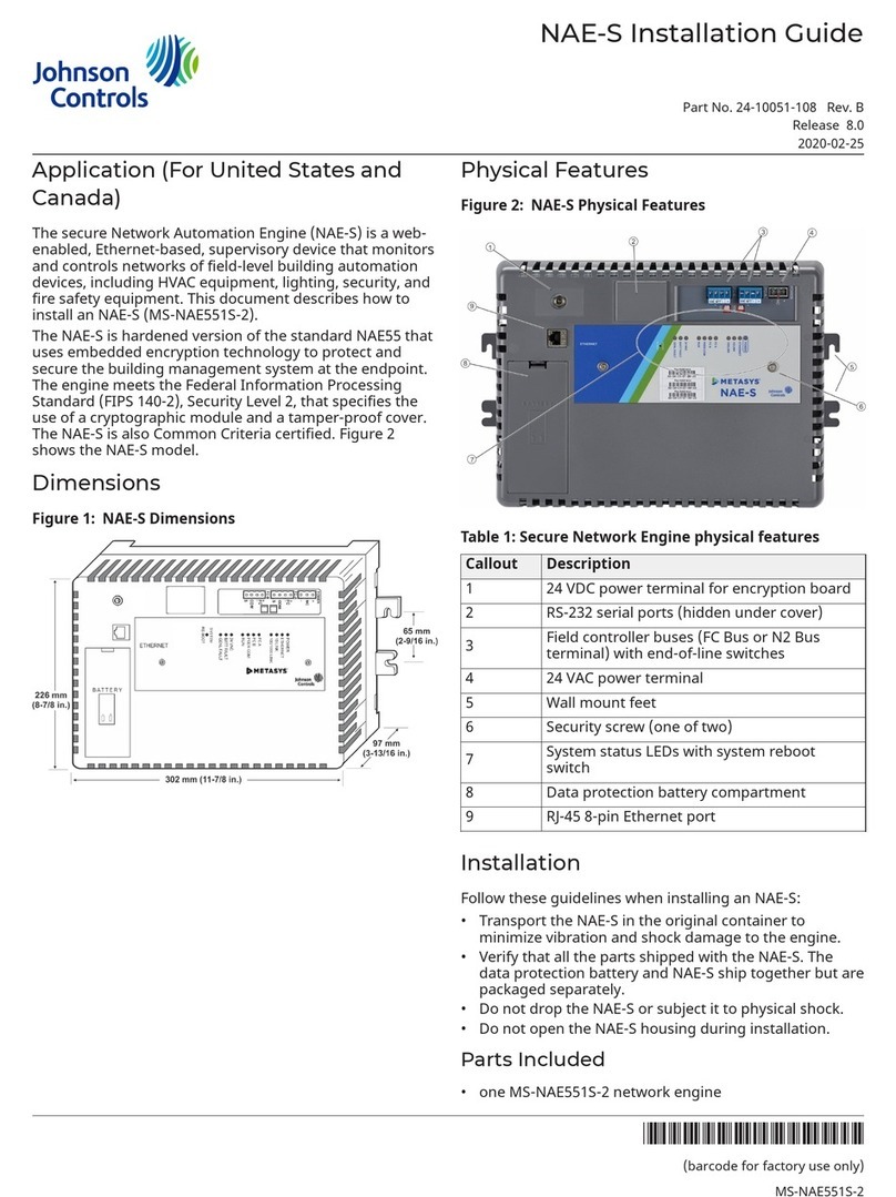 Johnson Controls NAE-S User manual Johnson Controls NAE-S User manual