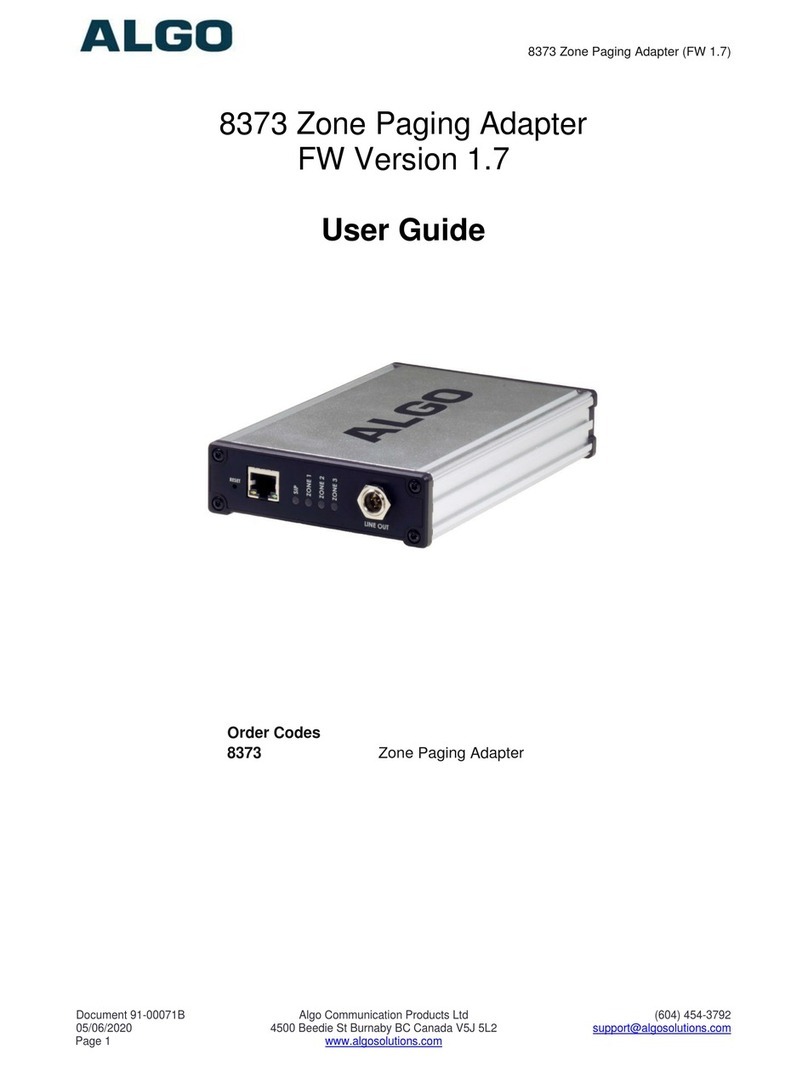 Algo 8373 user guide