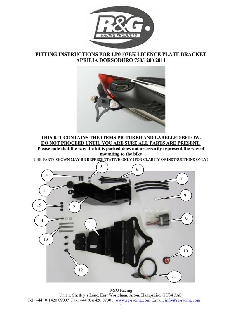 R&G LP0107BK Fitting instructions