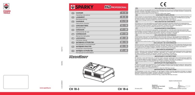 Sparky Group HD Professional CH 18-3 operating instructions