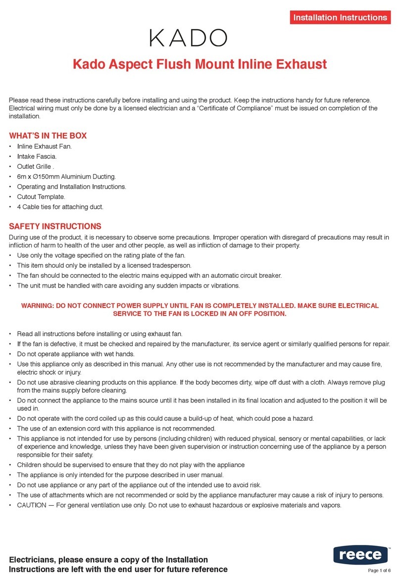 Reece Kado Aspect installation instructions Reece Kado Aspect installation instructions