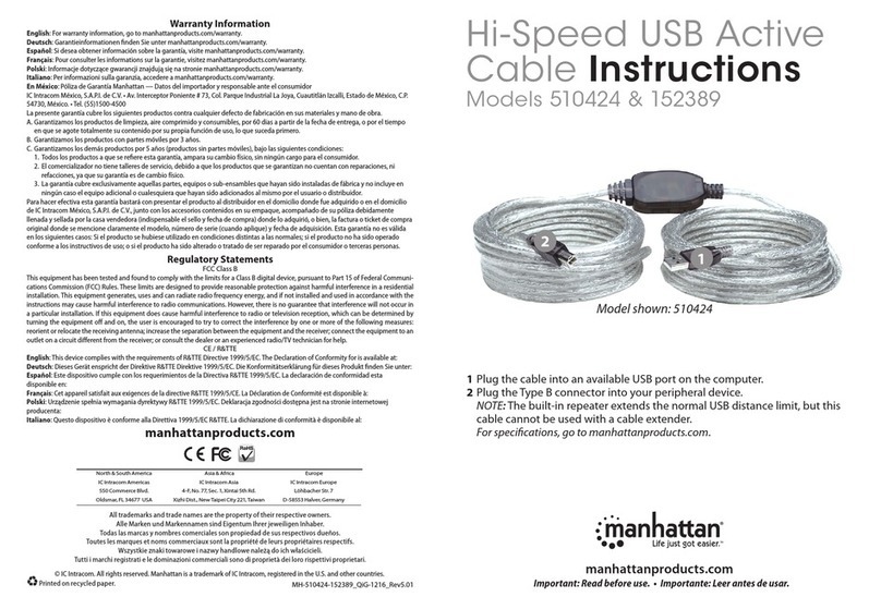 Manhattan 510424 instructions