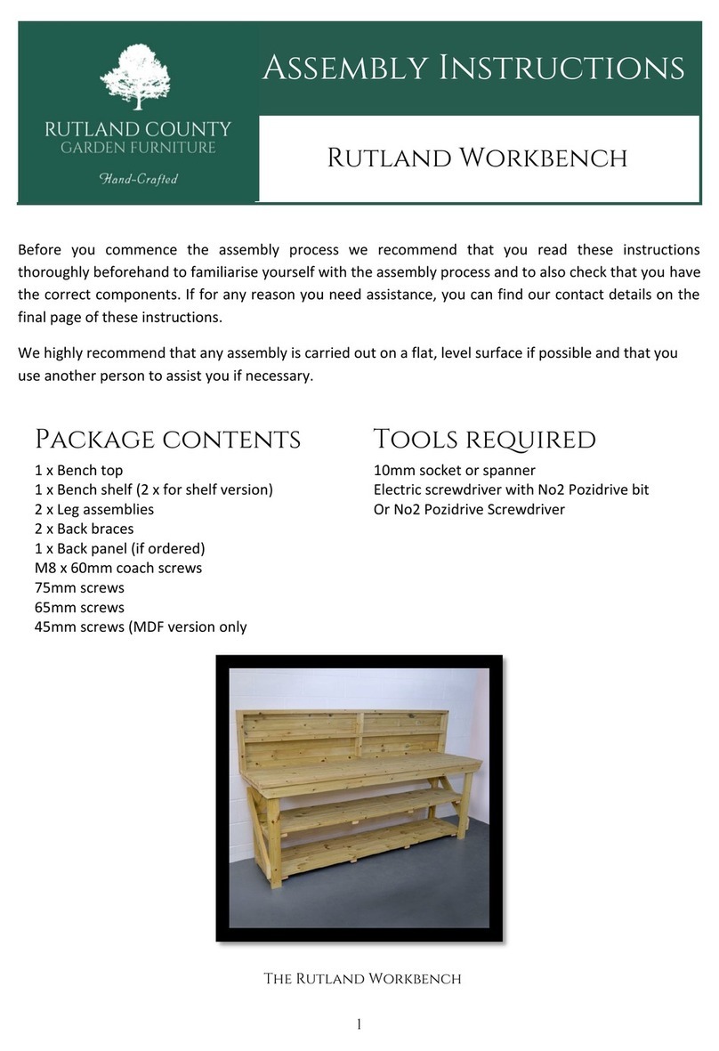 Rutland County Rutland Workbench Assembly instructions