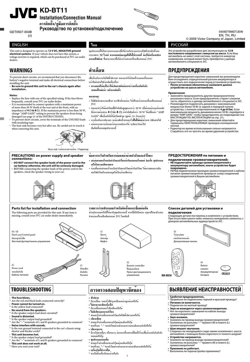 JVC KD-BT11 - Radio / CD Guide