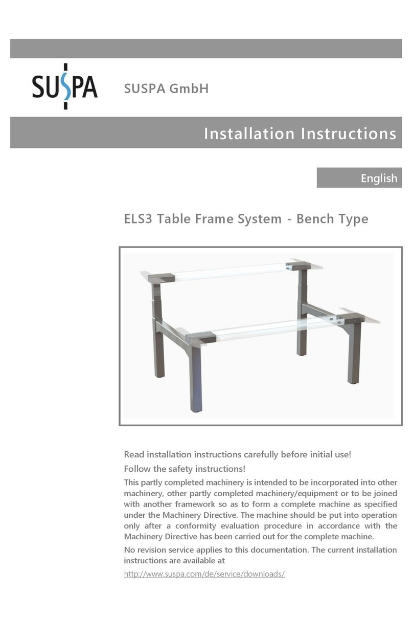 Suspa ELS3 installation instructions