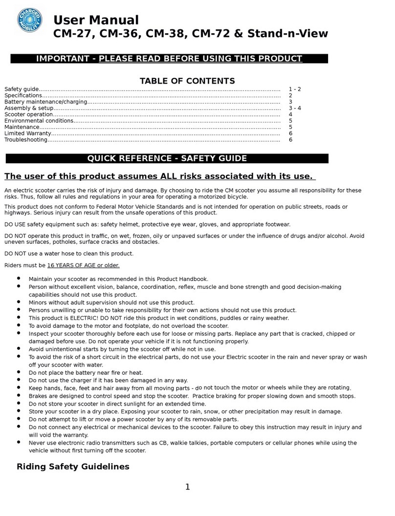 CHARGED MOBILITY CM-36 user manual