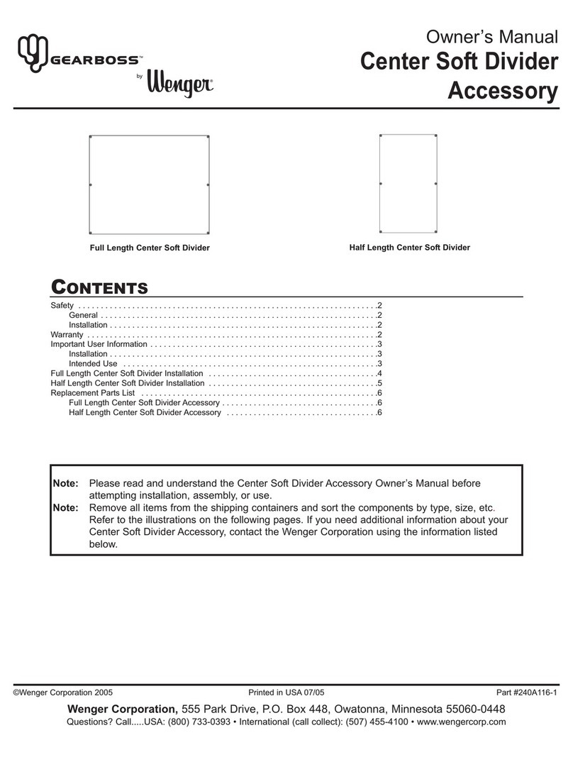 Wenger Gearboss Center Soft Divider Series User manual