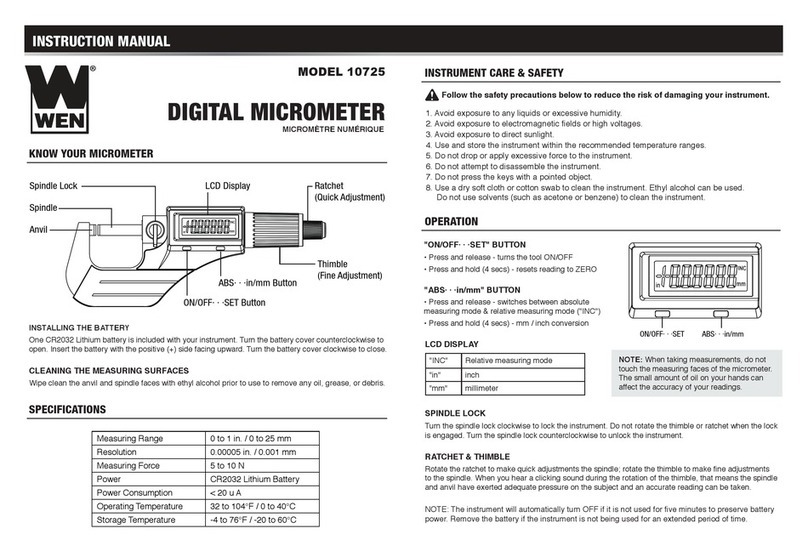 Wen 10725 instruction manual