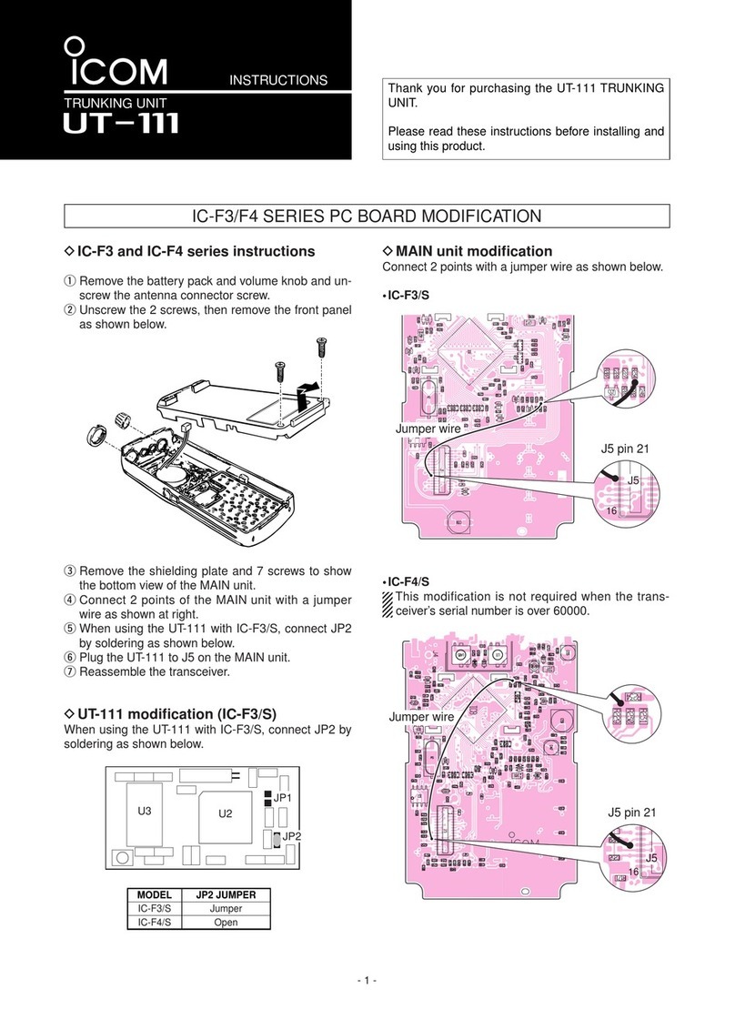 Icom UT-111 User manual