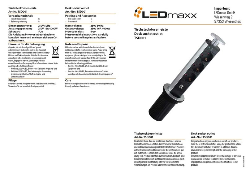 LEDmaxx TSD001 manual