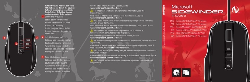 Microsoft SideWinder X3 Mouse User manual Microsoft SideWinder X3 Mouse User manual