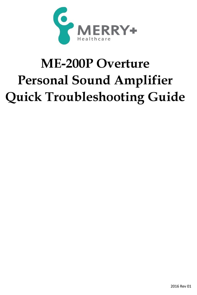 Merry Healthcare Overture ME-200P Quick troubleshooting guide