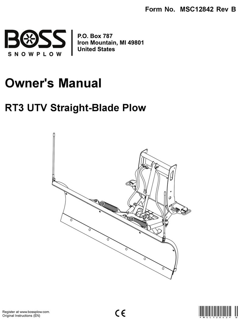 Boss Snowplow RT3 owner's manual