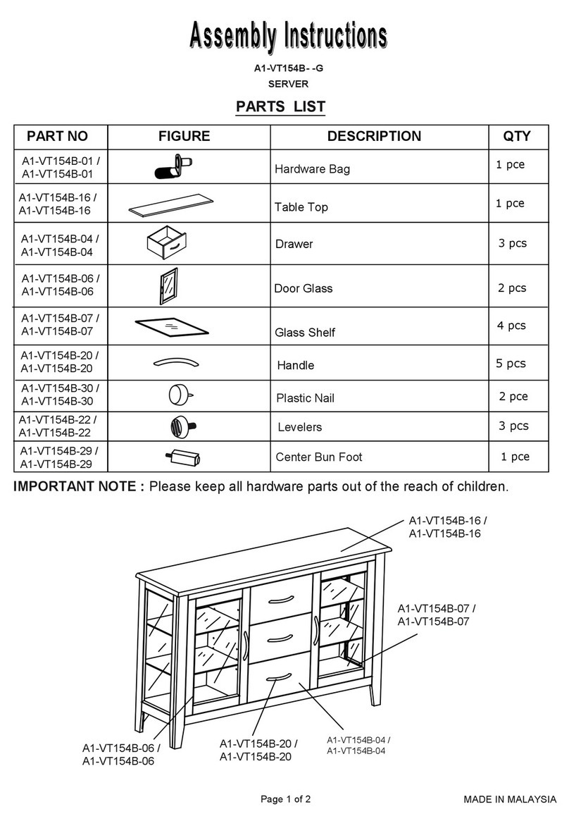 Winners Only A1-VT154B-G Assembly instructions