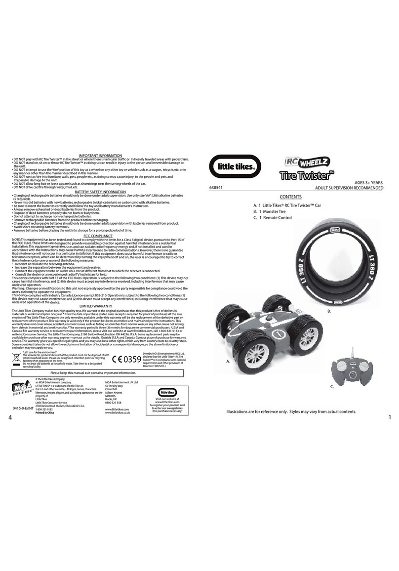 Little Tikes RC WHEELZ Tire Twister quick start guide Little Tikes RC WHEELZ Tire Twister quick start guide