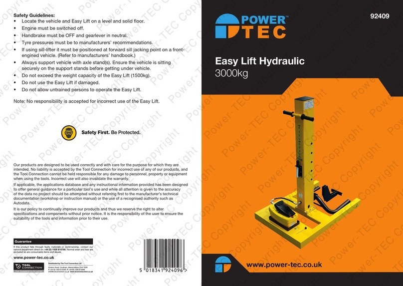 Power Tec Easy Lift 92409 quick start guide Power Tec Easy Lift 92409 quick start guide