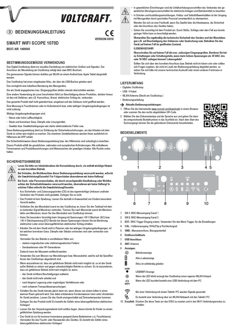 VOLTCRAFT 1070D User manual